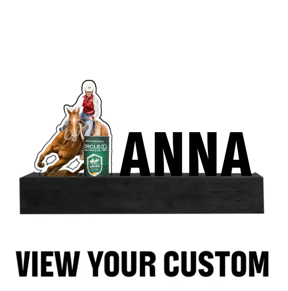 Personalized Upload Your Photo Horse Riding Custom Name LED Lamp Night Light Printed VA24829