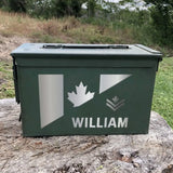 Personalized Canadian Veteran Custom Rank & Name Ammo Box Printed VQ24883
