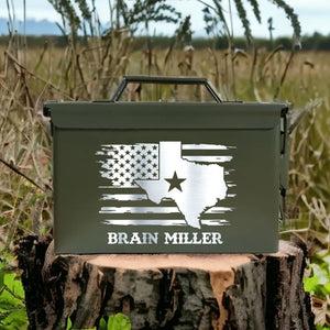 Personalized US State US Veteran Custom Name Ammo Box Printed LVA24890