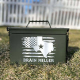 Personalized US State US Veteran Custom Name Ammo Box Printed LVA24890