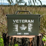Personalized Canadian Veteran Military Ammo Box QTVA24893
