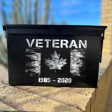 Personalized Canadian Veteran Military Ammo Box QTVA24893