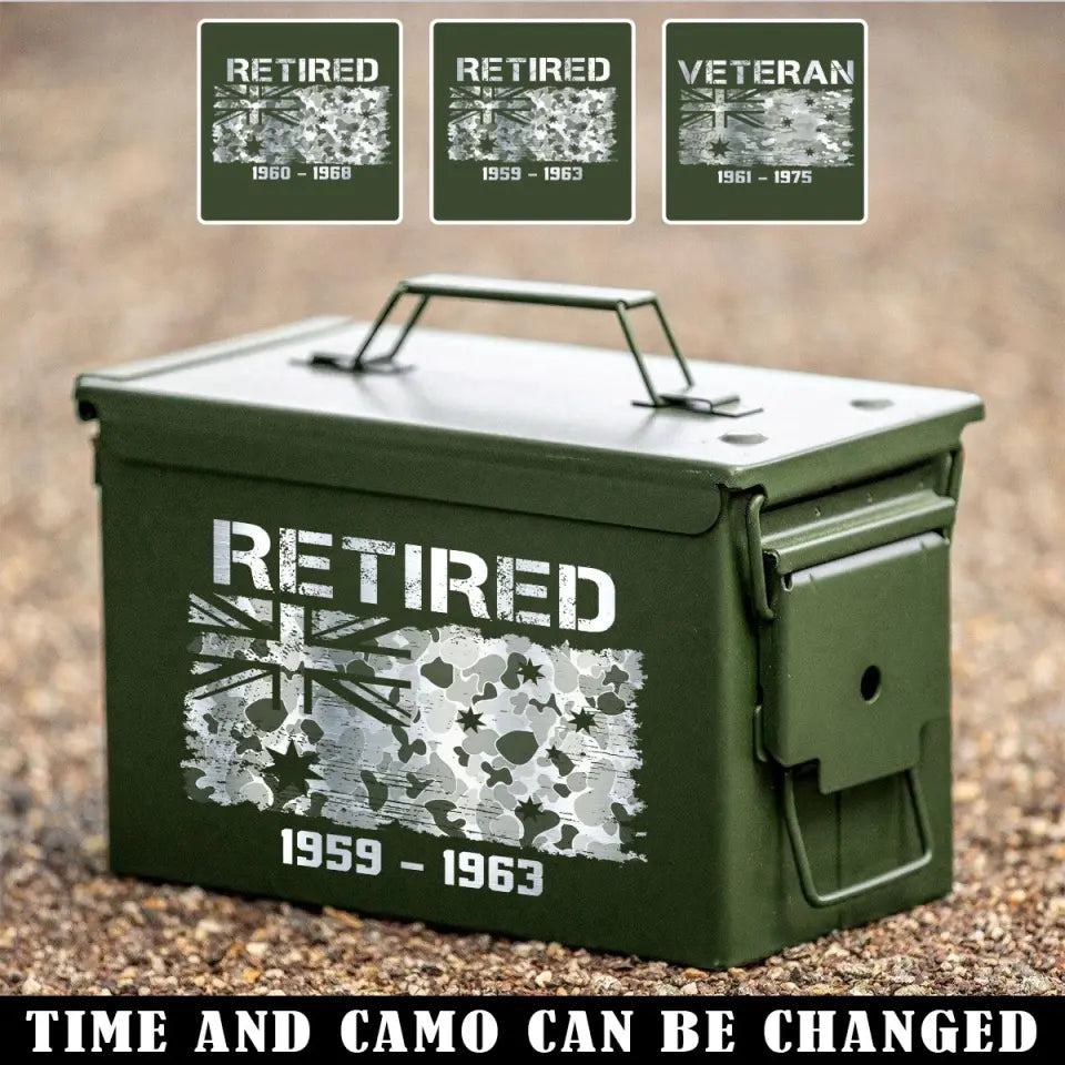 Personalized Australian Veteran Military Ammo Box QTVA24893