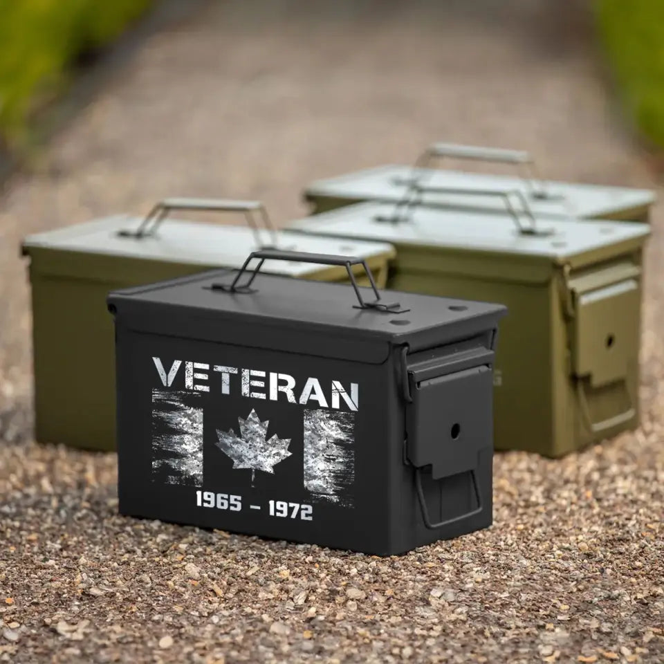 Personalized Canadian Veteran Military Ammo Box QTVA24893