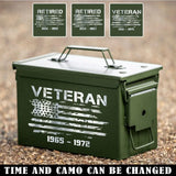 Personalized US Veteran Military Ammo Box QTVA24893