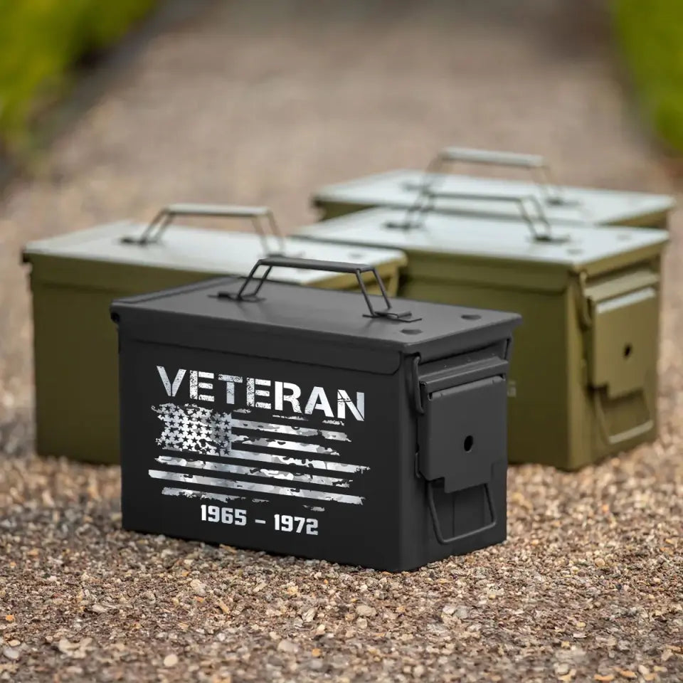 Personalized US Veteran Military Ammo Box QTVA24893