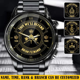 Personalized This We'll Defend Canadian Army Veteran Custom Rank & Name Number Watch AHVA24898