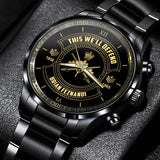 Personalized This We'll Defend Canadian Army Veteran Custom Rank & Name Number Watch AHVA24898