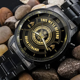 Personalized This We'll Defend US Army Veteran Custom Rank & Name Number Watch AHVA24898