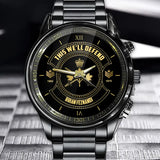 Personalized This We'll Defend Canadian Army Veteran Custom Rank & Name Number Watch AHVA24898