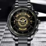 Personalized This We'll Defend US Army Veteran Custom Rank & Name Number Watch AHVA24898