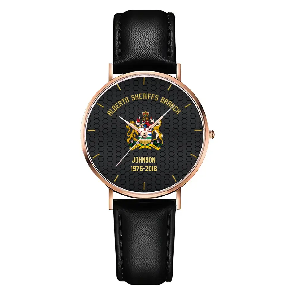 Personalized Police Branch Ranking Custom Name & Served Time Women Watch Printed VQ24591