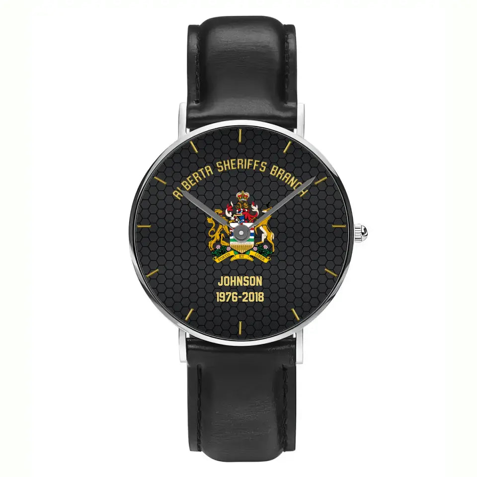 Personalized Police Branch Ranking Custom Name & Served Time Women Watch Printed VQ24591