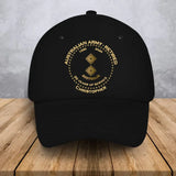Personalized Australian Army Retired Custom Rank Served Time & Name Black Cap Printed AHVA24763