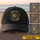 Personalized This We'll Defend Canadian Veteran Custom Rank & Time Black Cap Printed AHVQ24907