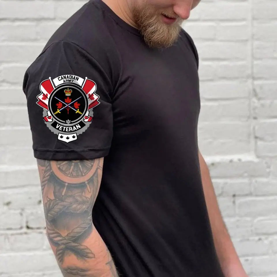 Personalized Canadian Army Logo Custom Name & Time T-shirt Printed AHVA24912