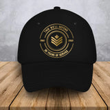 Personalized This We'll Defend Canadian Veteran Custom Rank & Time Black Cap Printed AHVQ24907