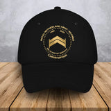 Personalized Netherland Army Retired Custom Rank & Time Black Cap Printed AHVA24902