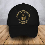 Personalized New Zealand Army Retired Custom Rank & Time Black Cap Printed AHVA24902