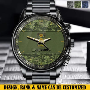 Personalized Canadian Veteran Rank Camo Custom Name Watch Printed VQ24933