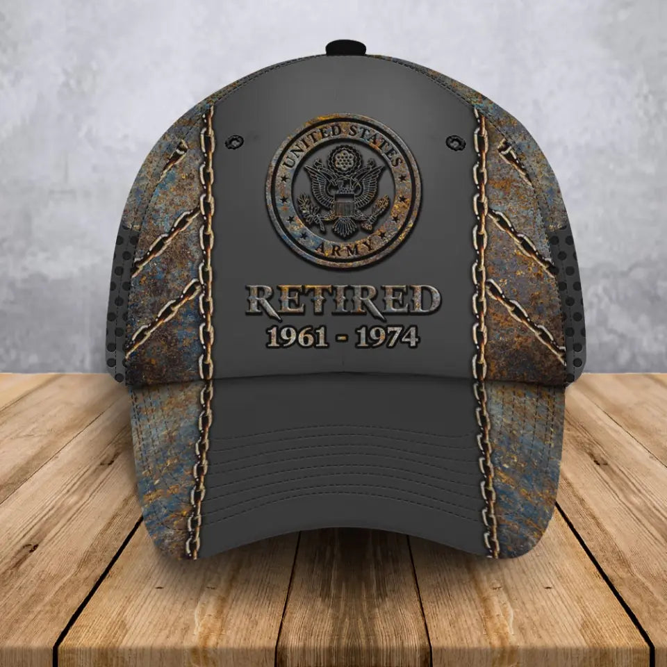 Personalized US Veteran Custom Time 3D Cap Printed QTVA24930