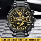 Personalized Vietnam Veteran Of America Custom Name & Time Watch Printed QTKH24952