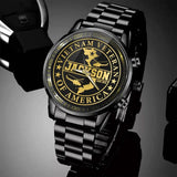 Personalized Vietnam Veteran Of America Custom Name & Time Watch Printed QTKH24952