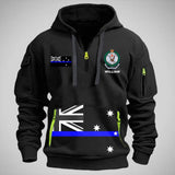 Personalized Australian Police Logo Custom Name Quarter Zip Hoodie 2D Printed VQ24964