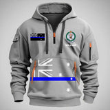 Personalized Australian Police Logo Custom Name Quarter Zip Hoodie 2D Printed VQ24964