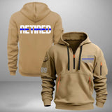 Personalized Retired US Police Custom ID & Time Quarter Zip Hoodie 2D Printed QTHN24972