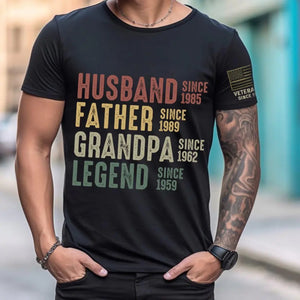 Personalized Husband Father Grandpa Legend Custom Time US Veteran T-shirt Printed QTVQ24955