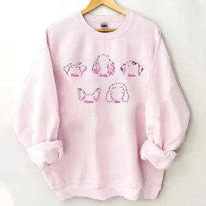 Personalized Dog Ear Line Dog Names Sweatshirt Printed HN24970