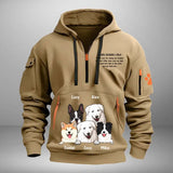 Personalized Happy Father's Thank You For Being My Daddy Day Dog Dad Dog Names Quarter Zip Hoodie 2D Printed HN24978