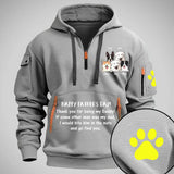 Personalized Happy Father's Day Thank You For Being My Daddy Dog Dad Dog Lovers Gift Quarter Zip Hoodie 2D Printed HN24979