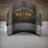 Personalized Canadian Army Veteran Custom Rank Served Time & Name 3D Cap Printed VQ24981
