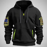 Personalized Australian Veteran Rank Camo Custom Name Quarter Zip Hoodie 2D Printed QTVQ24989