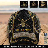 Personalized UK Army Logo UK Veteran Camo 3D Cap Printed AHVQ24995