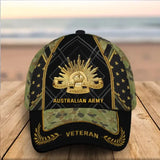 Personalized Australian Army Logo Australian Veteran Camo 3D Cap Printed AHVQ24995