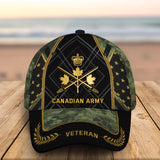 Personalized Canadian Army Logo Canadian Veteran Camo 3D Cap Printed AHVQ24995