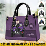 Personalized Jeep Girl Custom Name Leather Bag Printed HN241006
