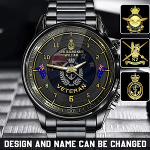 Personalized New Zealand Army Logo New Zealand Veteran Custom Name Watch Printed AHHN241019