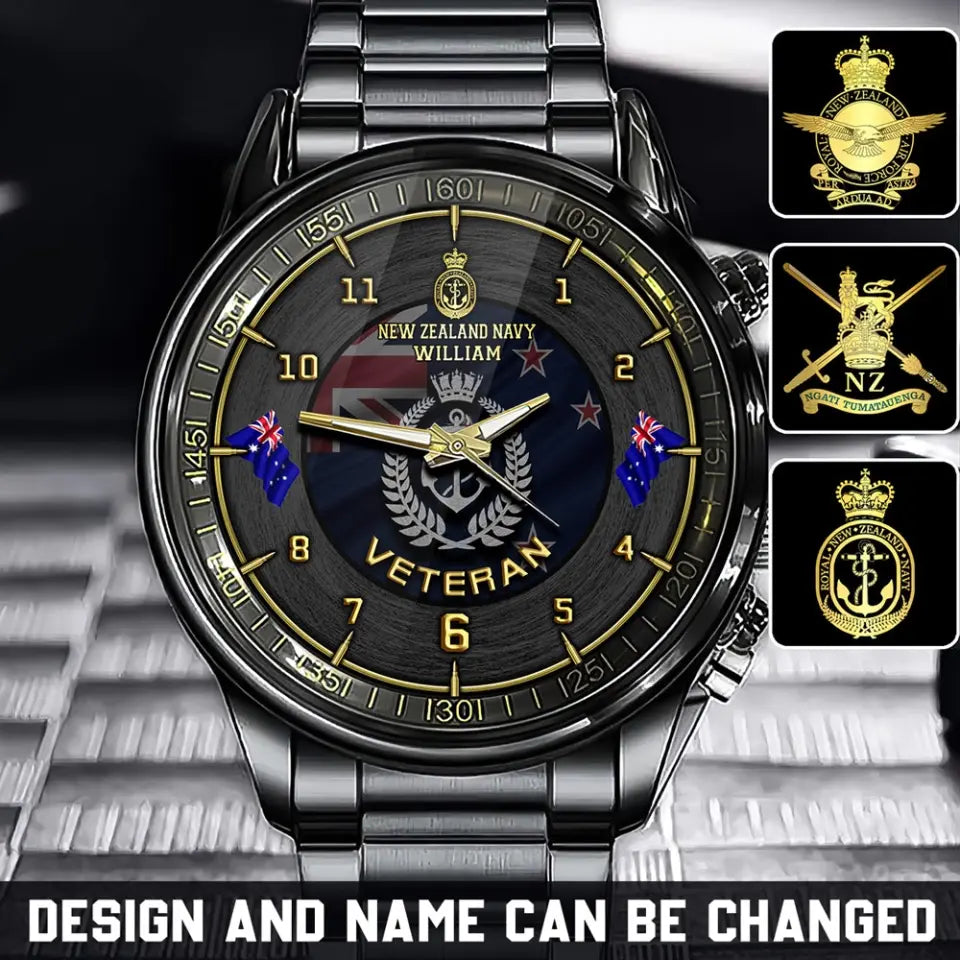 Personalized New Zealand Army Logo New Zealand Veteran Custom Name Watch Printed AHHN241019