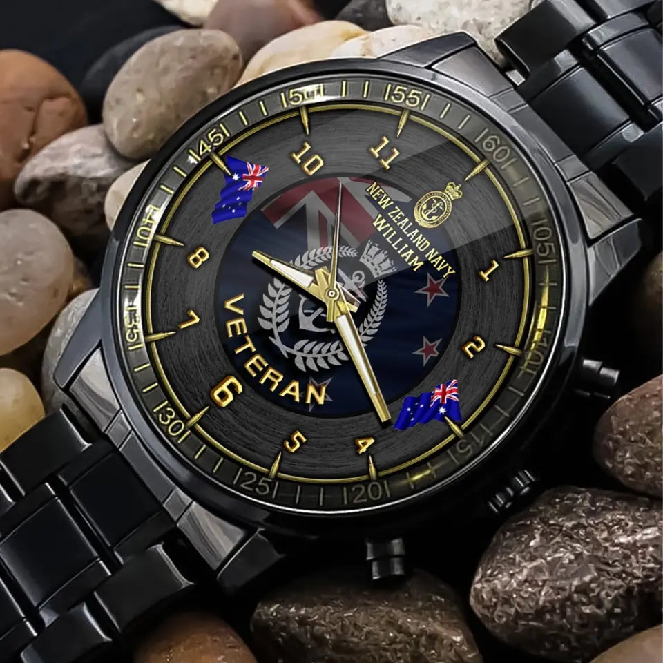 Personalized New Zealand Army Logo New Zealand Veteran Custom Name Watch Printed AHHN241019