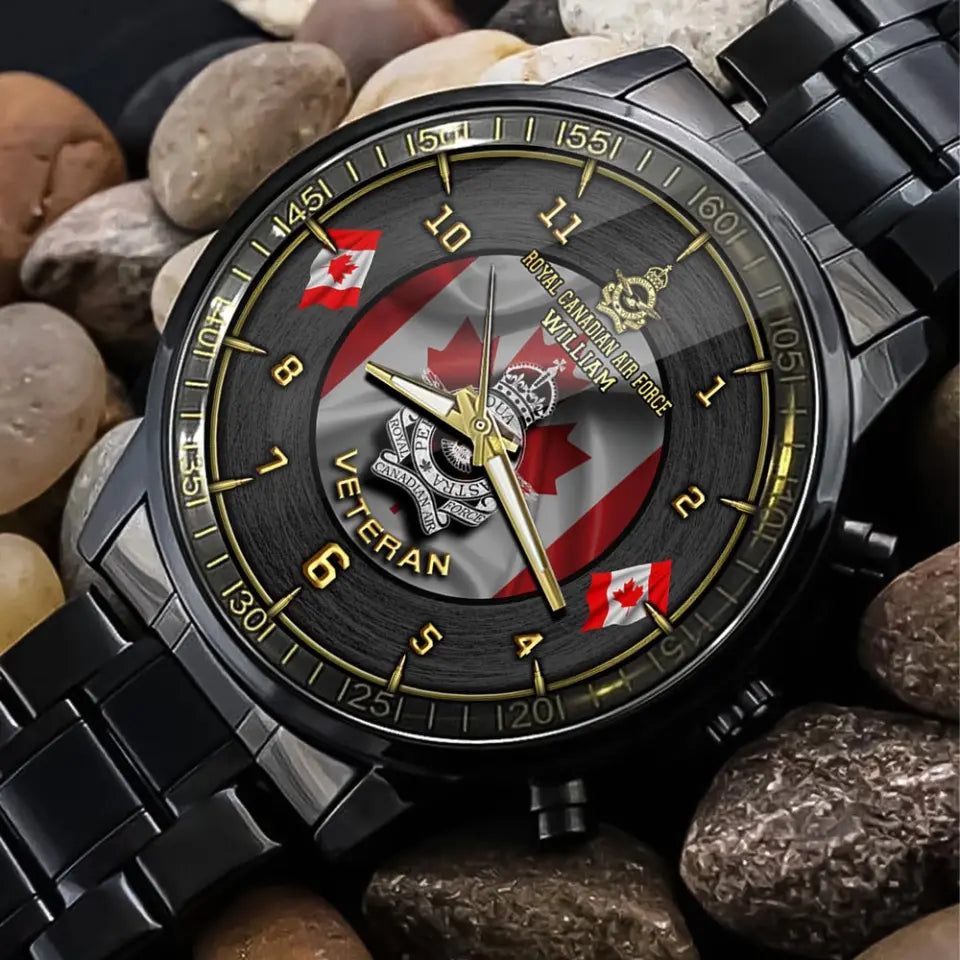 Personalized Canadian Army Logo Canadian Veteran Custom Name Watch Printed AHHN241019