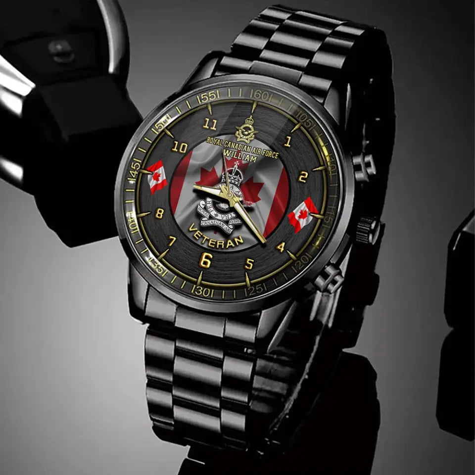 Personalized Canadian Army Logo Canadian Veteran Custom Name Watch Printed AHHN241019