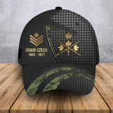 Personalized Canadian Veteran Rank Gold Custom Name & Time Cap 3D Printed AHVA241022