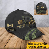 Personalized Australian Veteran Rank Gold Custom Name & Time Cap 3D Printed AHVA241022