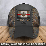 Personalized Canadian Firefighter Flag Custom Name & ID Cap 3D Printed QTHN241035