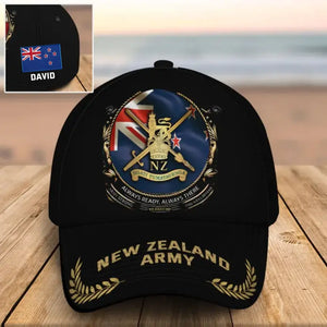 Personalized New Zealand Logo New Zealand Veteran Custom Name Cap Printed AHVQ241030