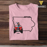 Personalized Jeep Girl USA Map Custom Name T-shirt Printed VQ241039